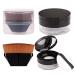 1 Case Petal-Shaped Foundation Brush And 1 Case Capacity 20 G(0.7 oz) No Leaks Empty Reusable Plastic Loose Powder Container Sponge Powder Puff Mirror and Elasticated Net Sifter DIY Foundation Makeup Tool