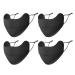 CCAIPU 2Pcs Face Mask for Sun Protection Reusable Washable Breathable Face Mask UV Protection Face Cover Motorcycle Cycling Sport Mask for Outdoor B-Black-4Pcs