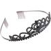 Lurrose Rhinestone Crowns Tiaras with Comb Headband for Girl Women Bridal Birthday Party Wedding Prom (Black) - Buy Online on GoSupps.com