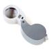 Magnifier Mini 40X Jewelers Power Magnifier Loupe Magnifier Eyes Jewelry Shop Silver LED Lights Folding Magnifier Jeweler Magnifier