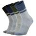 Ortis Men's 4 Pack Merino Wool Moisture Control Heavy Duty Work Boots Hiking Cushion Crew Socks Mixcolor1 13-15
