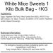 White Chocolate Mice 1 Kilo Bag - Buy Online on GoSupps.com