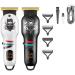 Pro Hair Clipper Beard Trimmer Barber Clipper Cordless Professional Rechargeable Hair Trimmer for Men(Black) - Buy Online on GoSupps.com