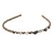 Women's Rhinestone Headband Alice Hair Band Black and Gold Thread Twined - Black