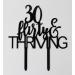 30 Flirty & Thriving Cake Topper Funny 30th Birthday Party Decor Dirty Thirty Cake Topper Birthday Party Decorations Supplies(Black) - Buy Online on GoSupps.com