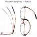 DOOViC Blue Light Filter Computer Reading Glasses TR259-C for Unisex | 9 Colors C5 Brown Tortoiseshell 1.75x Magnification - Buy Online on GoSupps.com