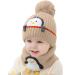 Rayson Baby Winter Warm Hat Kids Knit Scarf Beanie Hat Set Scarves Fleece Lining Loop Scarves for Kids Toddler Beanie Hat Scarf Set Outdoor Sport One Size Coffee