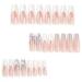 Long Press on Nails Coffin | BAOYAALIN White Fake Nails with 3D Flowers & Rhinestones | Full Cover Acrylic Gel Glue on Nails for Women & Girls - Perfect for Weddings | A01 - Buy Online on GoSupps.com