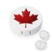 Red Canada Flag Maple Leaf Contact Lens Travel Kit Portable Cute Contact Box with Mirror for Daily Outdoor style