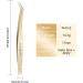 Nagaraku Precision Tweezers for Eyelash Extensions - Gold Long Lace Bent for Volume & Simple Fan - Stainless Steel (N-03-2) - Buy Online on GoSupps.com