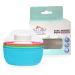 THE LITTLE LOOKERS Portable Baby Skin Care Baby Powder Puff with Box Holder Container for New Born and Kids for Baby Face and Body (Powder Puff Blue)