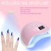 48W UV LED Nail Lamp for Gel Nails Polish | Professional Salon Curing Light with 4 Timer Settings and Sensor | Pink - Buy Online on GoSupps.com