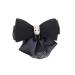 VASANA 1 Piece Two-Way Hair Net with Bow for Women Hair Clip for Post Office Bank Hotel Shop Work Hair Accessories Black