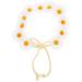 minkissy Daisy Headband Daisy Crown Hippie Hair Accessories 70s Headbands Floral Headband for Women Girls white