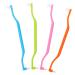 Gleavi 4 pieces double -headed toothbrush toothbrushes for braces interdental brushes between the teeth gum gums toothbrush travel toothbrushes conical