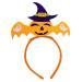 amangul Spooky Skull Pumpkin Head Shape Hairband Women Wash Face Makeup Skincare Headband for Photography Halloween Hairband(Singleheaded Pumpki)