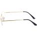 Half Frame Reading Glasses for Men & Women - Metal Rectangular Frame Spring Hinge Glasses Strap Gold 2.5 Diopters - Buy Online on GoSupps.com