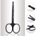 3.5 inch Eyebrow Scissors Facial Hair Mustache Scissors Eyelash Hair Trimming Grooming Scissors Cosmetic Makeup Tool Safety Scissor(Black) - Buy Online on GoSupps.com