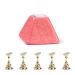 Lanlousy Nail Art Tool Magnetic Nail Stand Set Practice Stand Base Alloy Holder Nail Art Display Manicure Tool Set Pink
