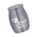 Rumyve Small Souvenir Urn Small Ashes Souvenir Unique Reference Number Commemorative Cat and Dog Stainless Steel Mini Waterproof Commemorative Cremation Container Jar(Black)
