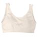 T Shirt BH Women Without Bracket - Sexy Comfortable Great Glossy Silk Tank Top for Women Without Steel Rings Traces BH Women Fitness Beige XXL