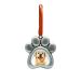 Pearhead Pet Holiday Ornament, Pet Owner Christmas Keepsake, Holiday Paw Print Ornament, Dog or Cat Photo Frame Christmas Ornament Pawprint Picture Ornament
