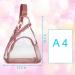 Clear Pink Stadium Approved Sling Bag | Transparent PVC Crossbody Backpack - Buy Online on GoSupps.com