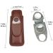 Portable Cigar Case Leather Cigar Holder Case with Cutter Humidor Travel Box Portable Cigar Accessory - Buy Online on GoSupps.com