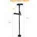 RUNZI Folding Cane with Led Light and Alarm for Men and Women - 38 Inches - Buy Online on GoSupps.com