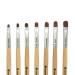 Winstonia 7pcs Gel Nail Brush Set for Nail Tips Builder & Overlay  Sculpting  Poly Gel  and Extensions. Oval Size Brushes Manicure Painting Pen - WOODEN ALLURE