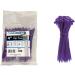 Kable Kontrol Purple Zip Ties 4 Inch 100 Pcs - Purple - 18 Lbs