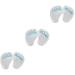 3pairs Gel Flip-Flops Forefoot Pads Anti Slip Shoe Inserts Clip Foot Slippers Stickers Blue