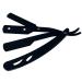 Buy Sicastar Stainless Steel Folding Straight Edge Razor - Single Edge Replaceable Blades - Black - Perfect for Barber Shaving - Buy Online on GoSupps.com