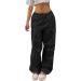 Y2K Women s Parachute Cargo Pants - Baggy Vintage Jeans & Track Pants - 90s E-Girl Streetwear - Black Lang A1-M - Buy Online on GoSupps.com