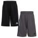 adidas Youth 2-Pack 3 Stripes Short Black/White & Dark Grey/Black Large