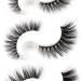 Wrong eyelashes 9 pairs long thick 3D imitated water mane eyelashes black long pure handmade with invisible band reusable to the cosplayn black (y308)