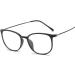 Koosufa Classic Retro Nerd Glasses for Women & Men | Round Panto Frames | Vintage Matt Black Fake Glasses with Case - Buy Online on GoSupps.com