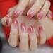 Coolnail Gradient Ombre Pink French False Nails Oval Round Press on UV Fake Nail Tips Daily Office Finger Wear with 1pc Glue Sticker L5136