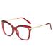 SERONI Metal Temples Tr90 Cat Eye Frame Blue Light Blocking Glasses for Women Men Anti UV Ray Computer Reading Glasses Red 60 Millimeters