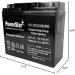 Buy PowerStar 2 Pack Universal UB12220 T4 40696 12V 22AH Battery Replacement - Global Shipping Available - Buy Online on GoSupps.com