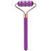 18 Germanium Stones Face Massage Roller Manual Portable Facial Care Massage Tool for Home Gift(Purple)
