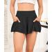 Automet Women's High Waisted Athletic Shorts | Quick Dry Gym Workout Shorts with Pockets - Black, Small - Buy Online on GoSupps.com