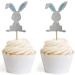 4 Pcs Bunny Cupcake Toppers Rabbit Cake Toppers Birthday Party Easter Cake Decoration (Silver) LM - Buy Online on GoSupps.com