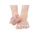 Toe Separators  Toe Stretchers  Toe Separators Stretchers  Gel Rubber Silicone Toe Spacers  Orthopedic Bunion Corrector  Hammer Toe Straightener Correct Bunion Pain Toe for Women and Men  2 Pairs 5 Toe Separators - 2 Pai...