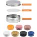 empty jars with lids cosmetic jar B0CL9KV58748 PC 10ml Blue Empty Round Aluminium Tins with Screw Lids Storage Jars Cosmetics Containers Pots with 6 Spatula (Color : Gold Size : 15ml) (Color : Oranj - Buy Online on GoSupps.com