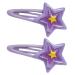 xbiez Girly Snap Clip Hairpin Y2K Girls Headdress Hair Accessories Delicate Star Color Block Mini Jelly Star Hairpin