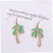 Delicate Green Coconut Tree Dangle Earrings for Women - Creative Miss Ear Jewelry - Buy Online on GoSupps.com