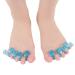 Silicone Toe Separators for Pedicures - 3 Pairs Straightener Spacers for Bunions - Blue Silicone Gel Orthotics for Men and Women - Buy Online on GoSupps.com