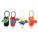 4Pcs Kids Empty Travel Bottle Hand Sanitizer Holder with Silicone Case Leak Proof Refillable Travel Containers, Liquid Soap, Lotion, Dinosaur (Cute Dinosaur)