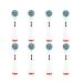 WuYan 8pcs Replacement Brush Heads Compatible with Oral b Electric Toothbrush  Angled Bristles for Deeper Plaque Removal